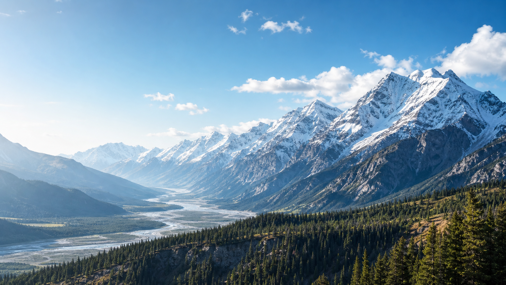 雪山山谷风景